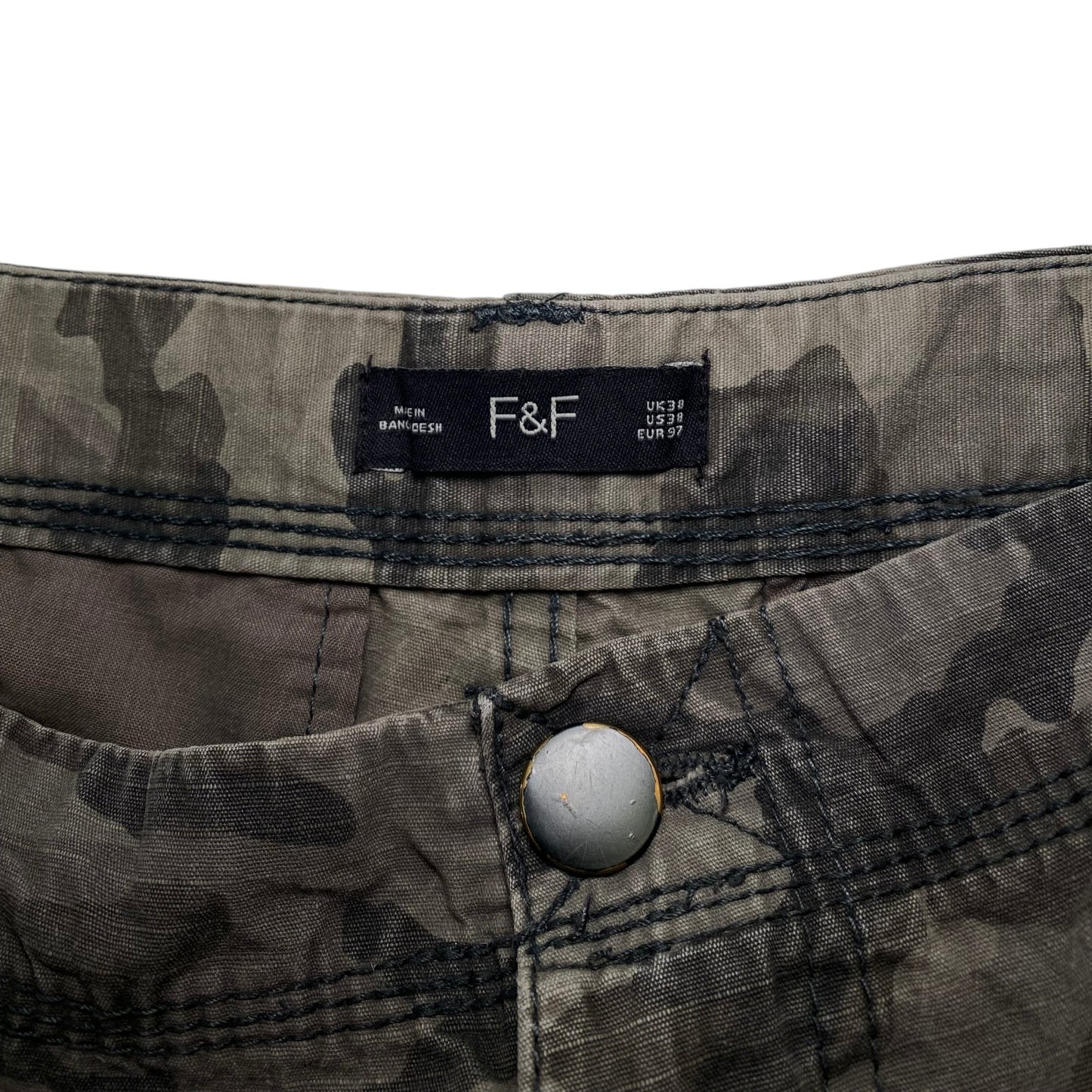 F&F Grey Camo Cargo Shorts
