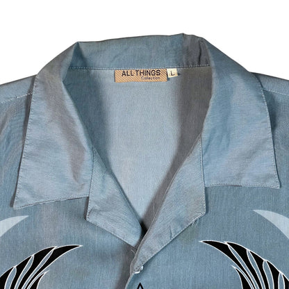 Y2K All Things Tribal Dragon Button-Up Shirt