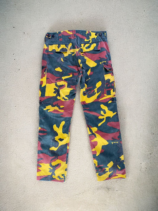 Rotar Pants Camouflage Pattern Yellow, Red, & Dark Grey/Black