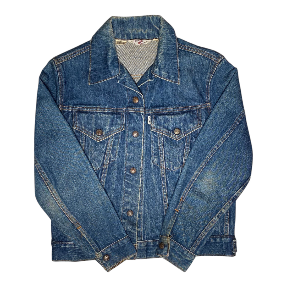 Digg It Thrift & Vintage 1970s Levi's for Gals blue denim trucker jacket with button-up front and chest pockets