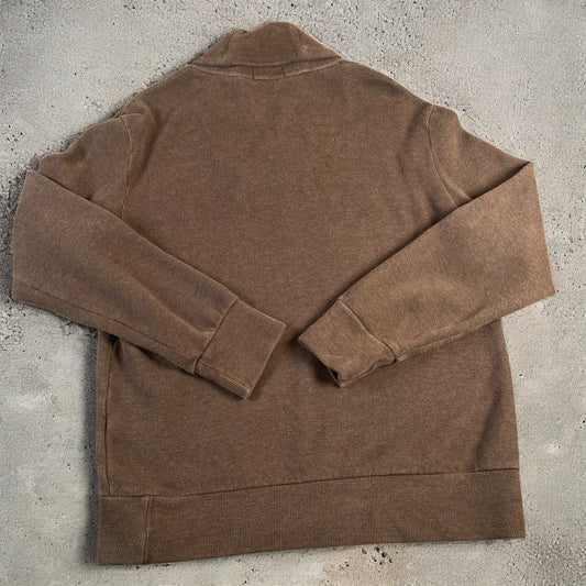 Polo Ralph Lauren Brown French Rib Shawl-Neck Sweater