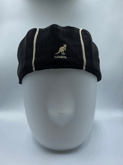 Vintage Black/White Striped Kangol Ventair Flat Cap