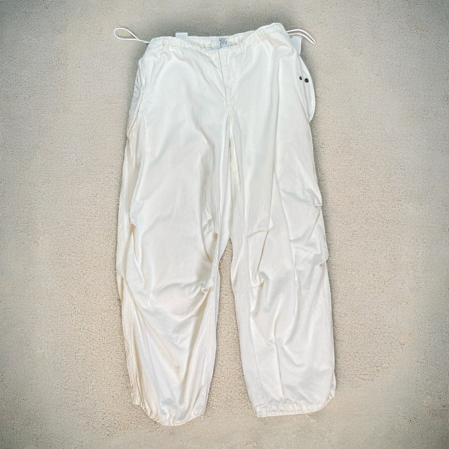 BDG Baggy Cargo White Pants
