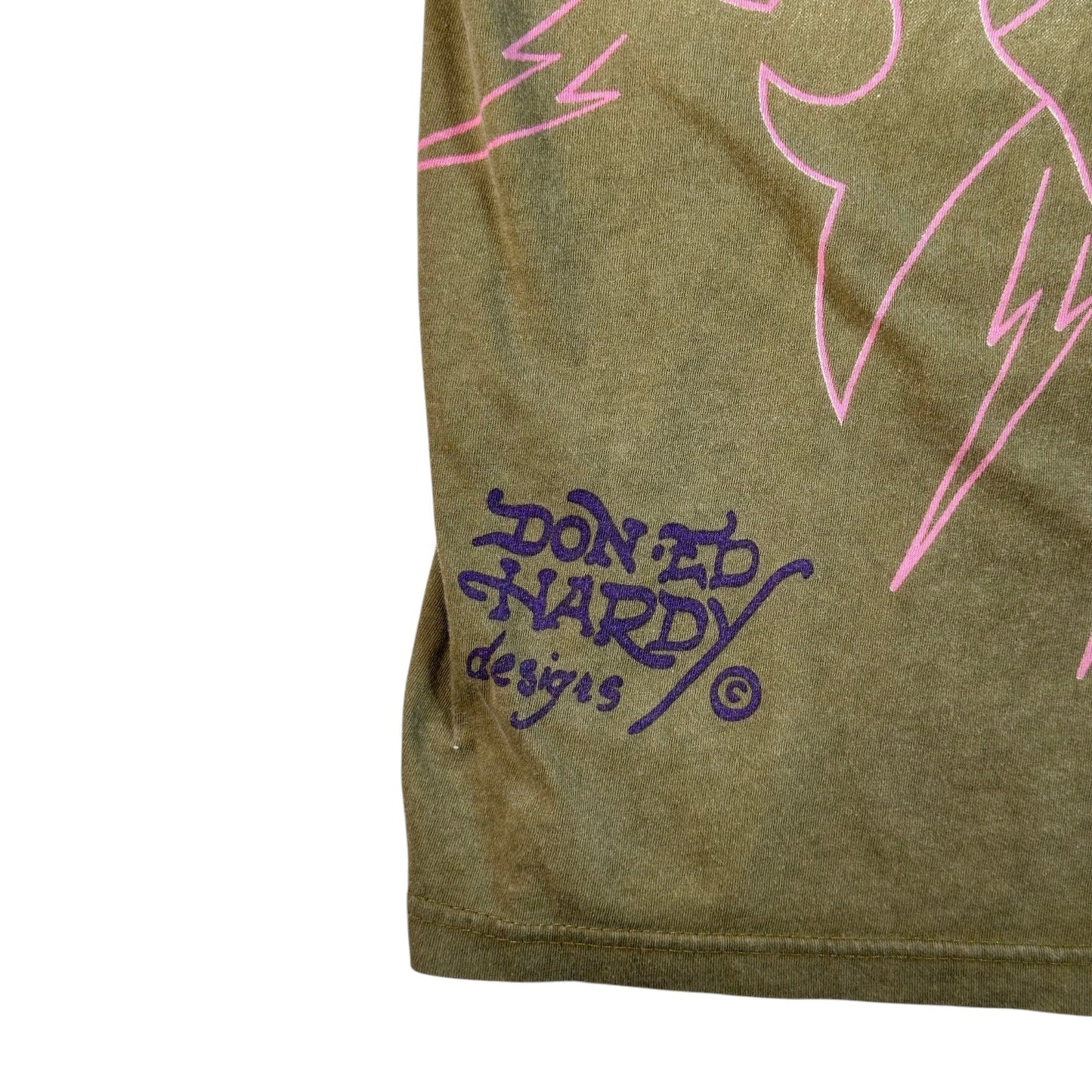 Y2K Ed Hardy by Christian Audigier Dip-Dye Rhinestone T-Shirt