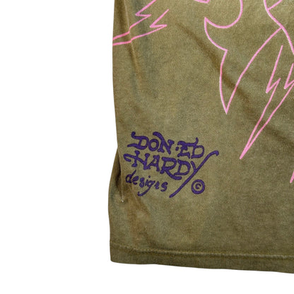 Y2K Ed Hardy by Christian Audigier Dip-Dye Rhinestone T-Shirt