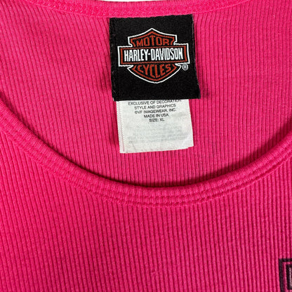 Harley-Davidson Kicking Asphalt Fuchsia Pink Wmns Tank Top T-shirt