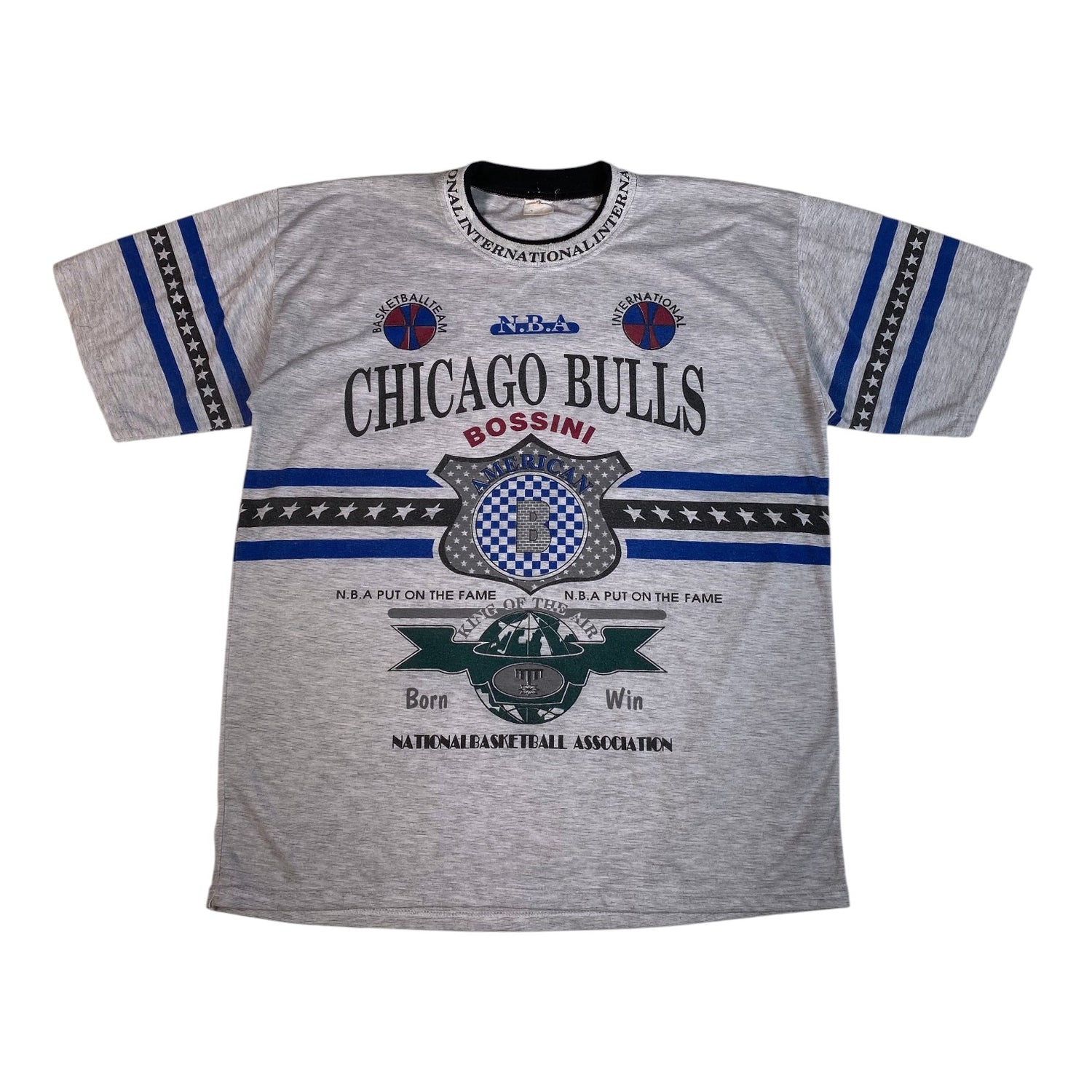 Vintage 90s Bossini Chicago Bulls All-Over Print T-Shirt