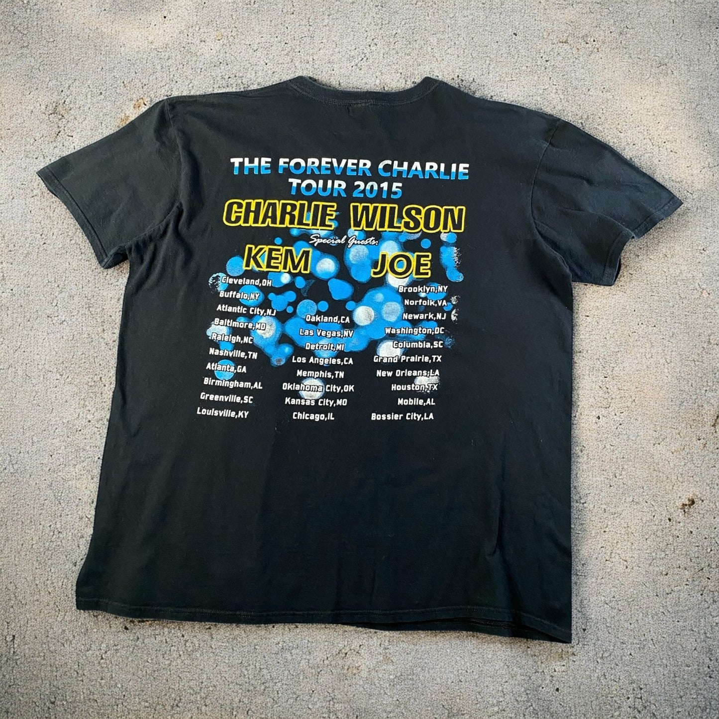 Charlie Wilson, Kem, & Joe "The Forever Charlie Tour" Concert T-shirt
