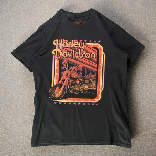 Harley Davidson Bike Print Black T-shirt
