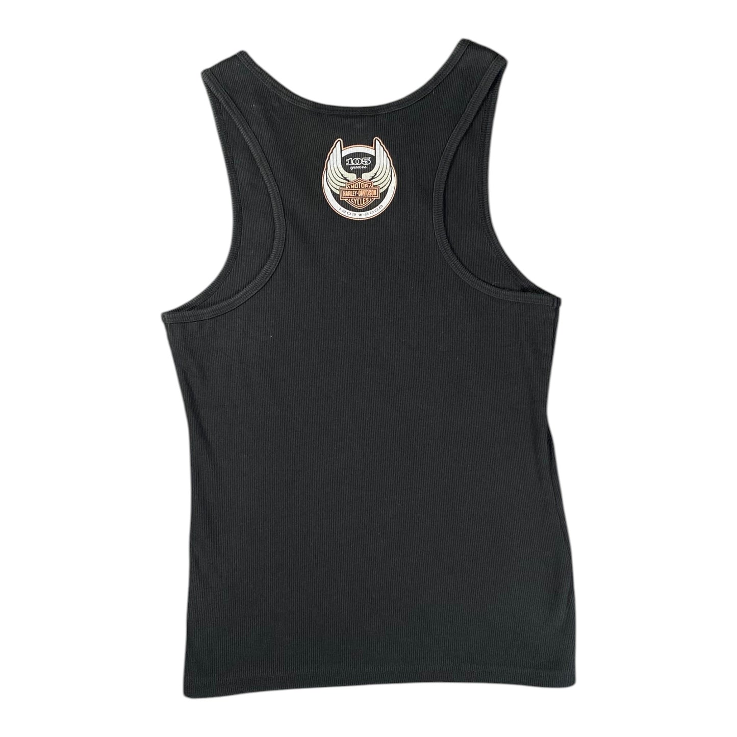 Harley-Davidson 105th Anniversary Rhinestone Black Wmns Tank Top T-shirt