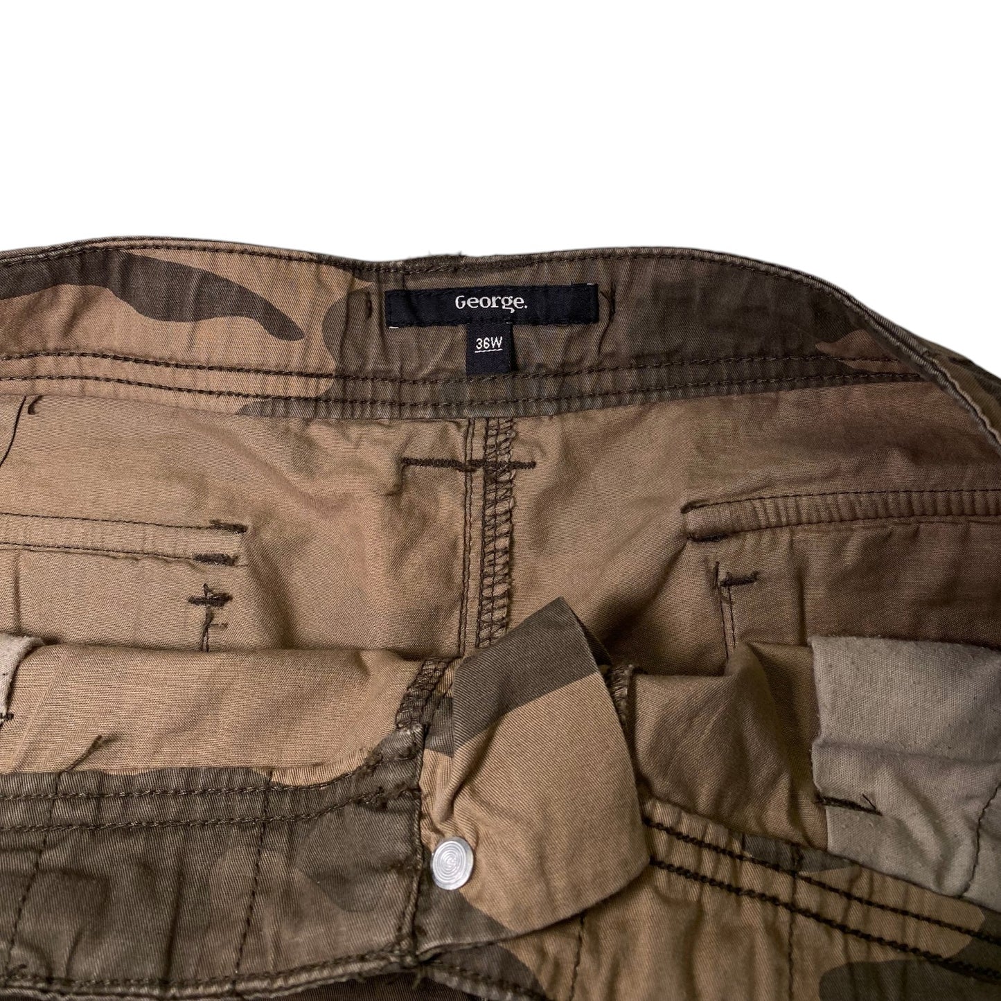 George Camo Drawstring Cargo Shorts