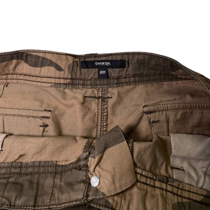 George Camo Drawstring Cargo Shorts