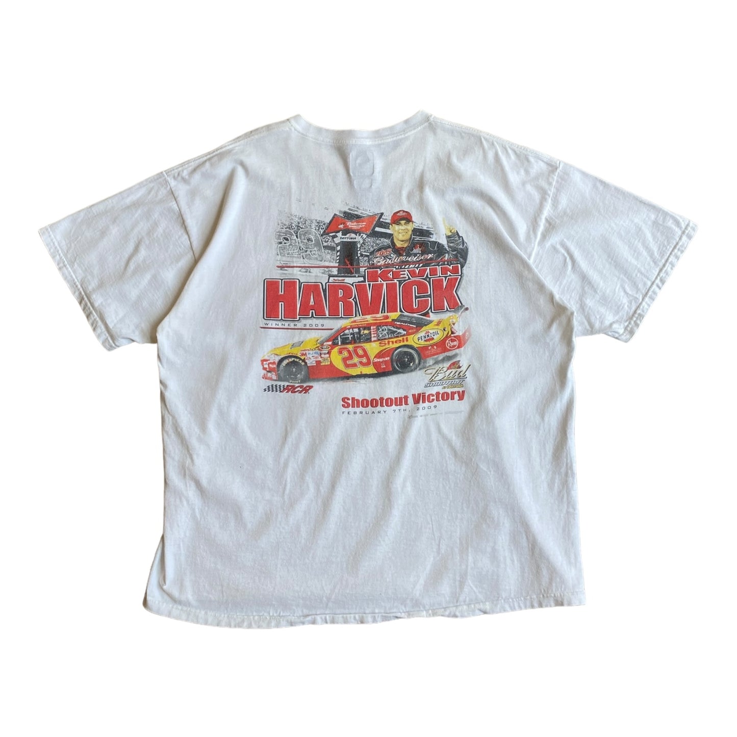 Vintage NASCAR Kevin Harvick 2009 Shootout Victory T-Shirt