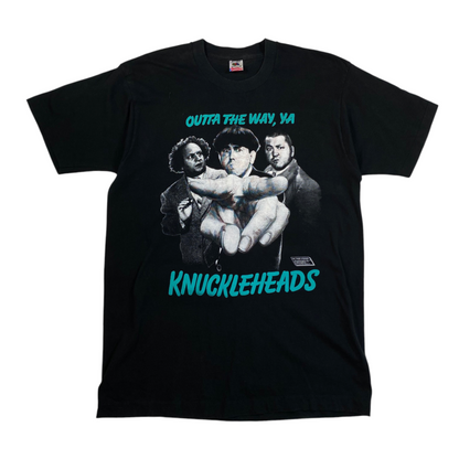 Digg It Thrift & Vintage black The Three Stooges graphic t-shirt with Outta The Way Ya Knucklehead print