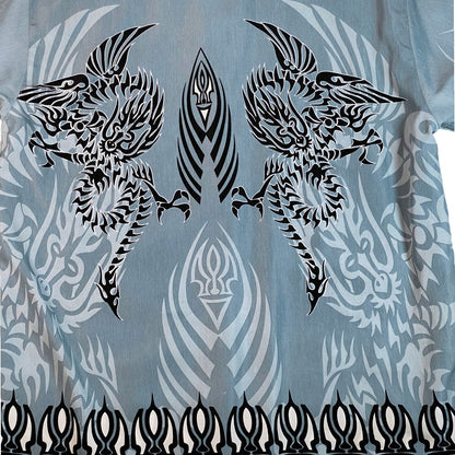 Y2K All Things Tribal Dragon Button-Up Shirt