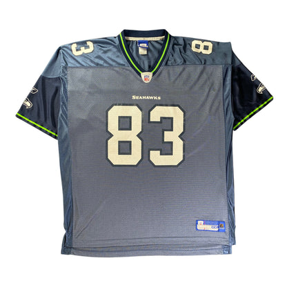 Reebok NFL Seattle Seahawks Deion Branch Navy Blue Jersey