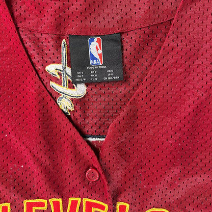 NBA Cleveland Cavaliers Mesh Button-Front maroon Jersey