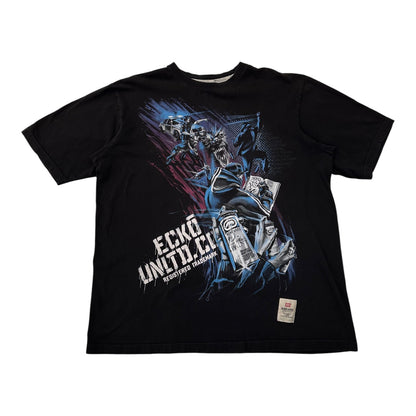 Vintage Y2K Ecko Unltd Graffiti Spray Paint Graphic Black T-shirt