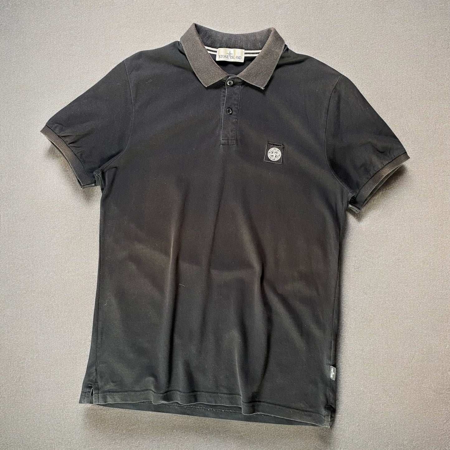 Stone Island Black Polo T-shirt