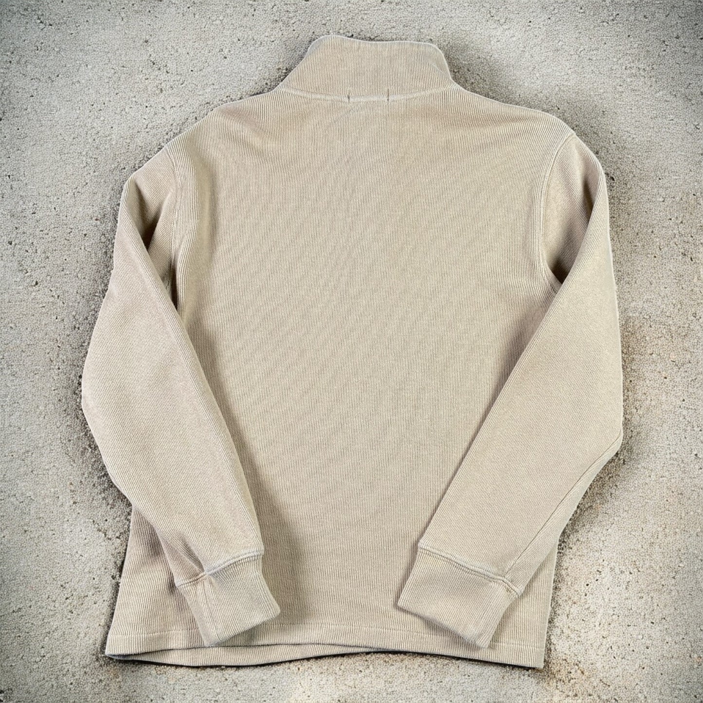 Polo Ralph Lauren Quarter-Zip Long Sleeve Beige Sweater