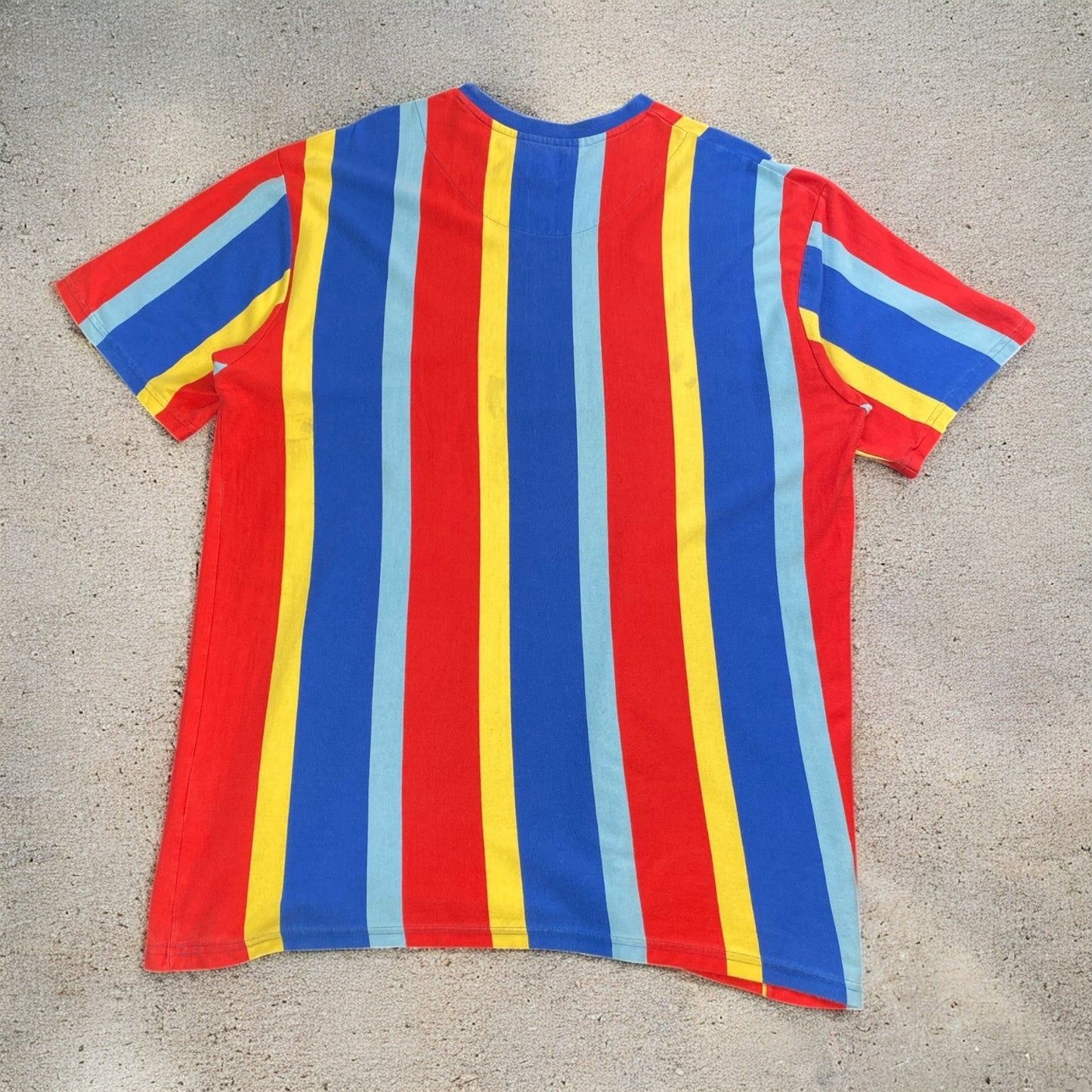 Karl Kani Signature Blue Red Yellow Stripes T-shirt