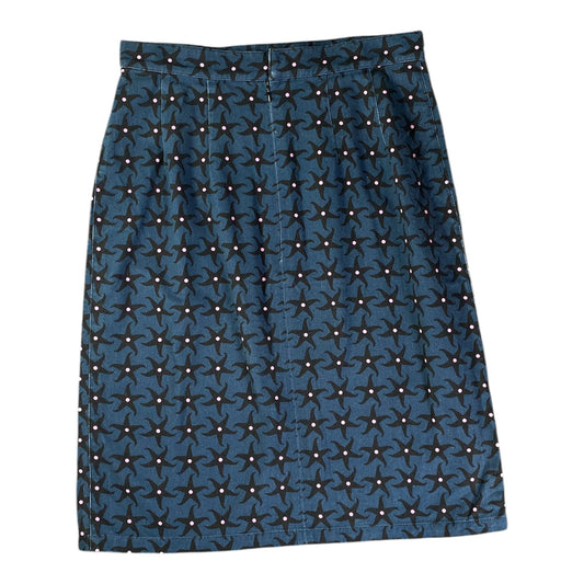Holly Fulton Starfish Print Blue Skirt