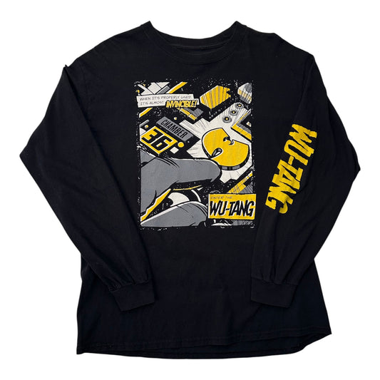 Wu-Tang Clan Comic Book "Invincible" Long Sleeve Graphic Black T-shirt
