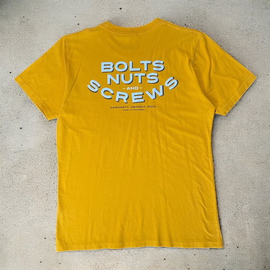 Carhartt Detroit, Mich. Bolts Nuts & Screws Yellow T-shirt