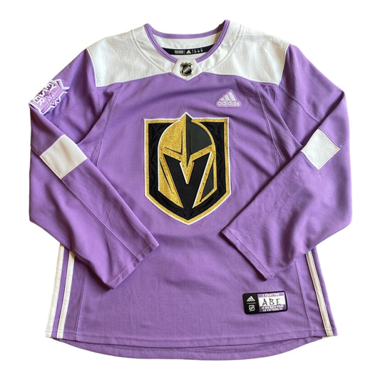 Vegas Golden Knights Adidas Hockey Fights Cancer Purple Practice Jersey