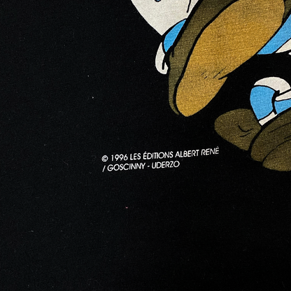 Digg It Thrift & Vintage black Asterix & Obelix 1996 graphic t-shirt with copyright print detail