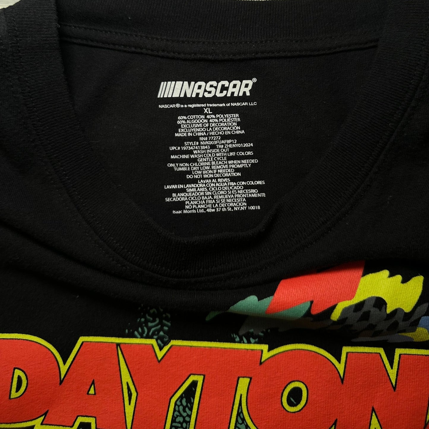 NASCAR Daytona Racing Graphic Black T-shirt