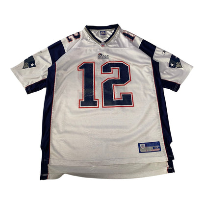 Reebok New England Patriots Tom Brady White Football Jersey