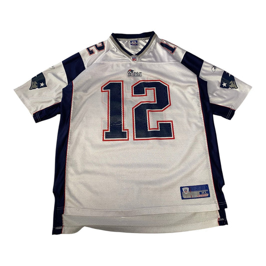 Reebok New England Patriots Tom Brady White Football Jersey