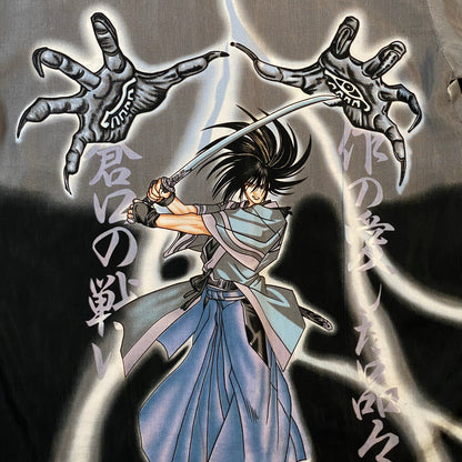Y2K Guo Zhi Ting Anime Samurai Button-Up Shirt