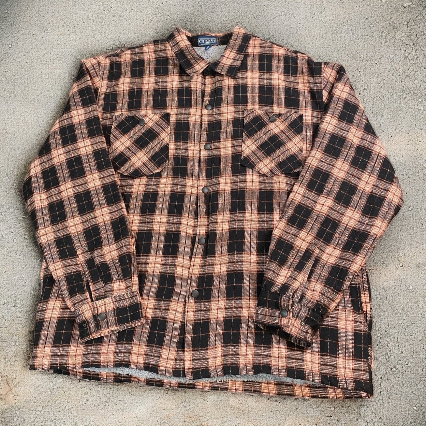 Canyon Creek Orange Flannel Checkered Shirt