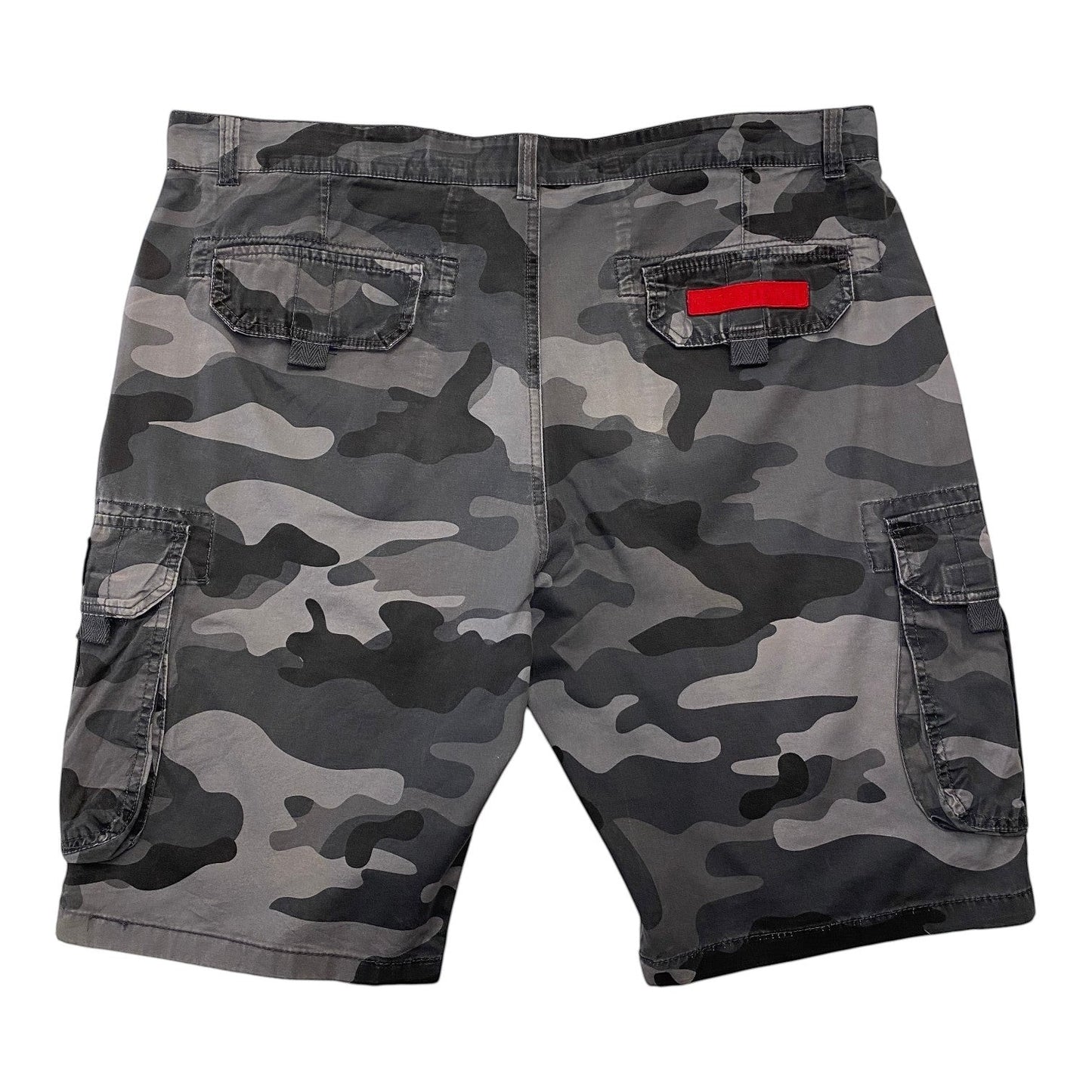 Crosshatch Forward Thinking Grey Camo Cargo Shorts