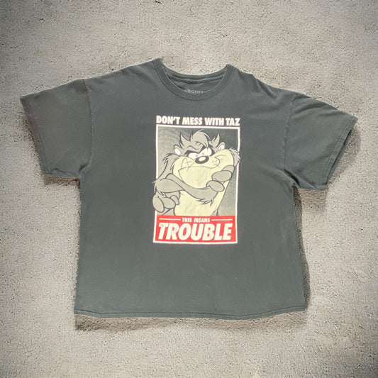 Looney Tunes Don't Mess With Taz Black T-shirt
