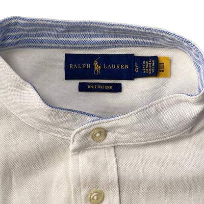 Ralph Lauren White knit Oxford Henley Shirt
