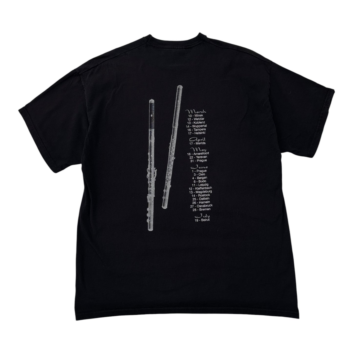 Vintage Jethro Tull European Tour Graphic Black T-shirt