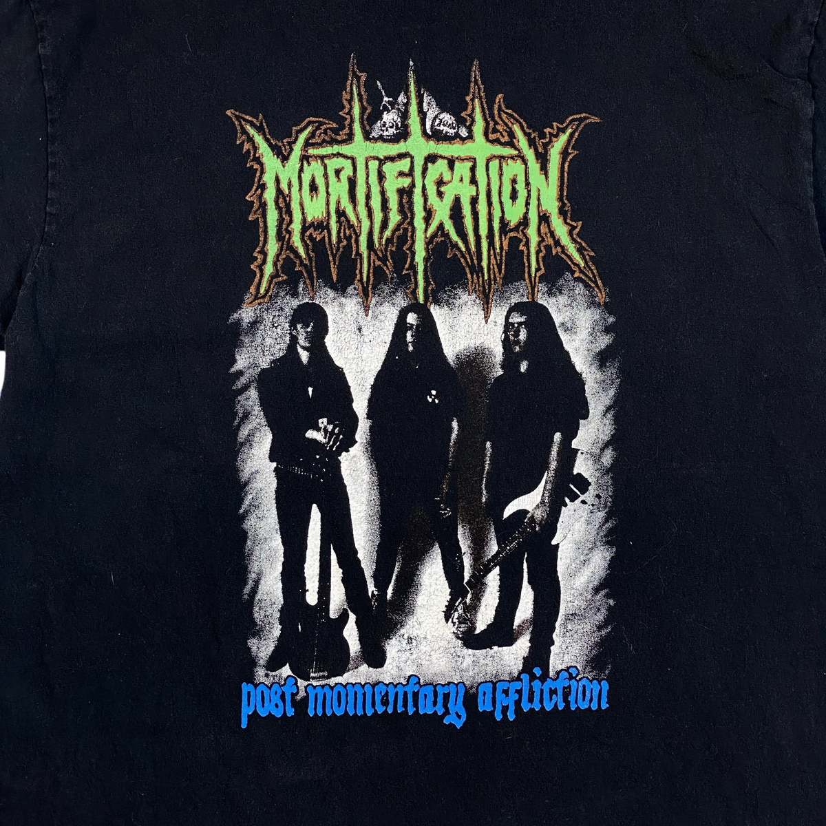 Digg It Thrift & Vintage black Mortification Post Momentary Affliction death metal band t-shirt with graphic print