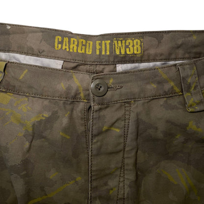 Camo Paint Splatter Cargo Fit Shorts
