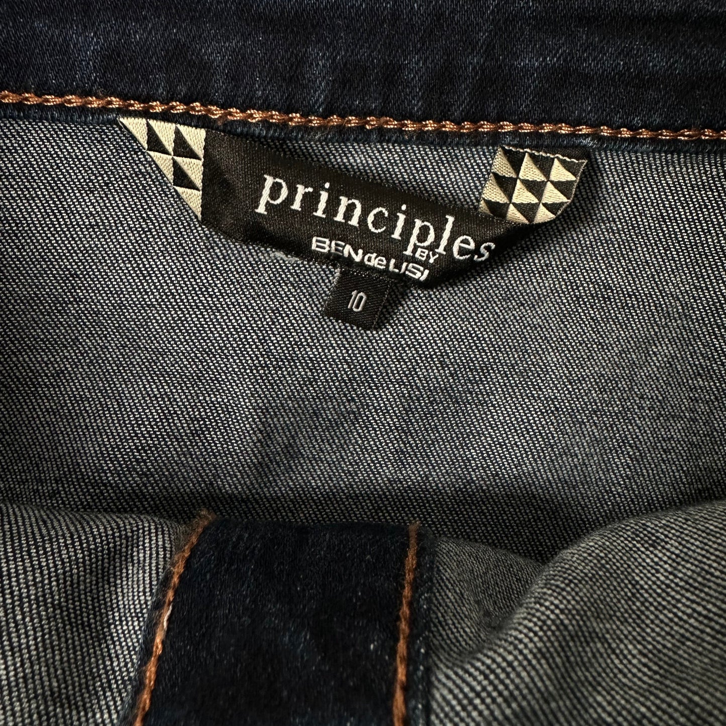 Principles Button Front Blue Denim Skirt