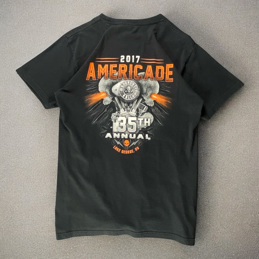 Harley Davidson Lake George New York Americade Black T-shirt