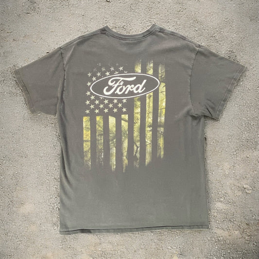 Ford American Flag Black T-shirt