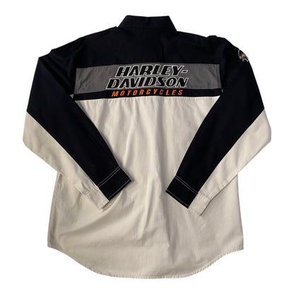Harley Davidson White, Grey & Black Racing Shirt