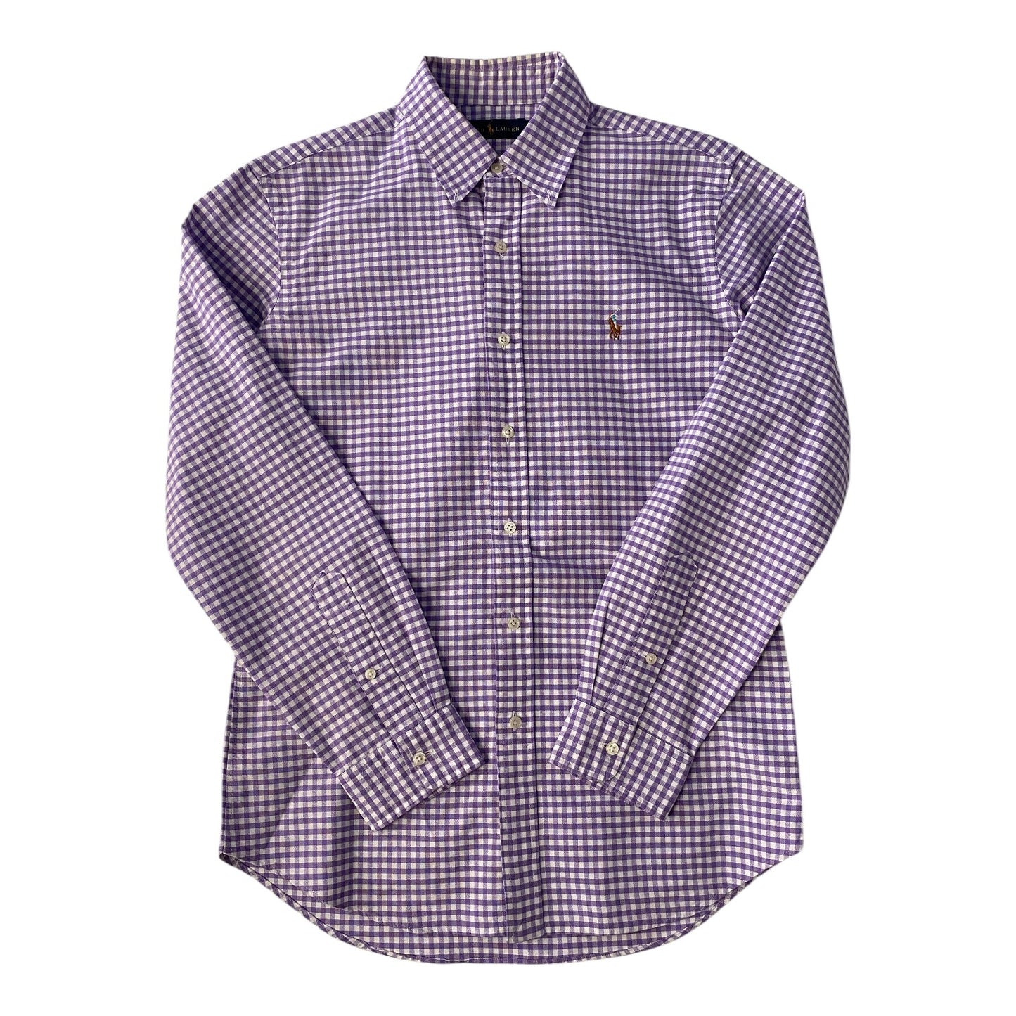 Ralph Lauren Purple & White Gingham Check Pattern Shirt