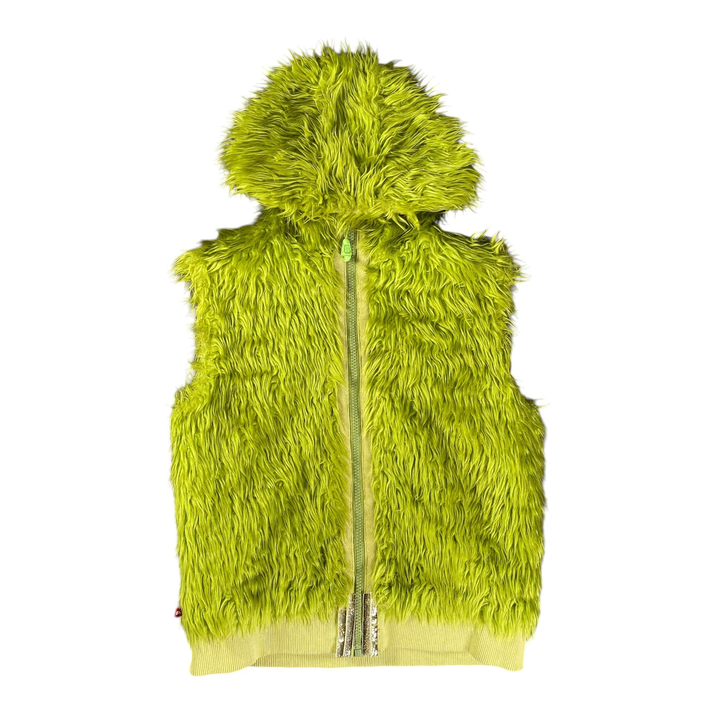 PRSVL Shaggy Faux Fur Green Vest