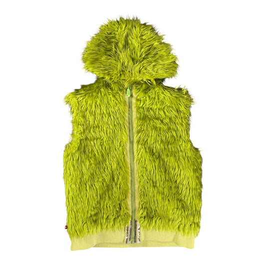 PRSVL Shaggy Faux Fur Green Vest