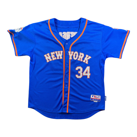 Majestic MLB New York Mets Noah Syndergaard Alternate Blue Jersey