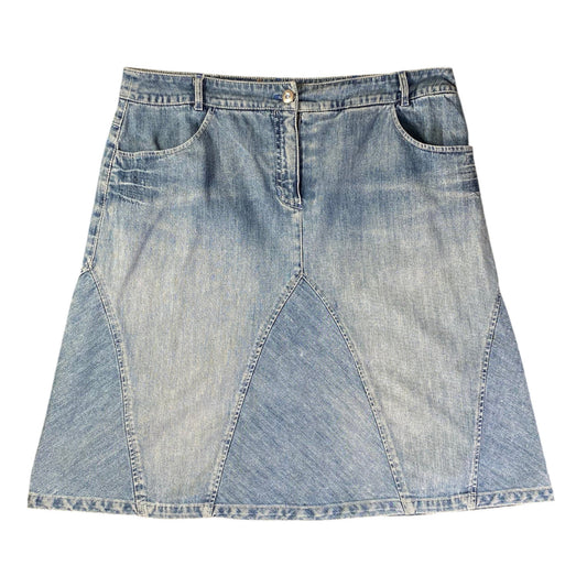 Southern Cotton Woman Light Denim Midi Skirt
